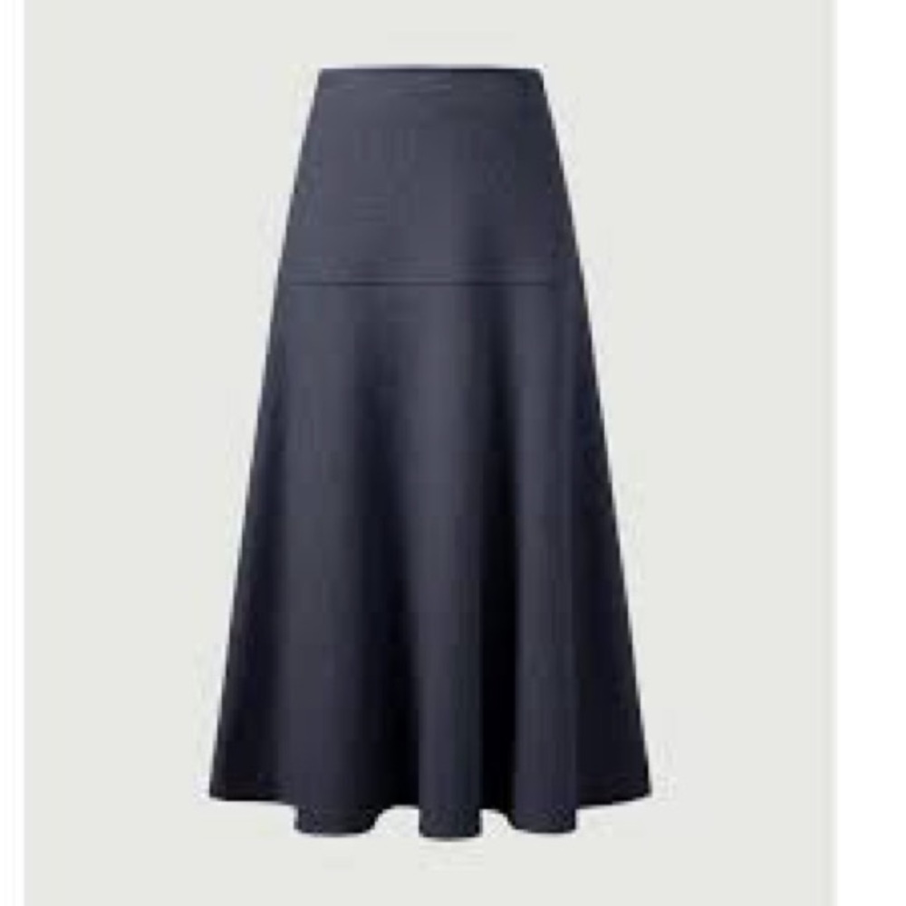 NWT OGL Charcoal Cashsoft Wool-like Flared Pleated Skirt Size 2XL